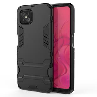 For OPPO A92s PC + TPU Shockproof Protective Case with Invisible Holder(Black)