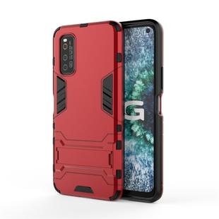 For Vivo IQOO Neo3 PC + TPU Shockproof Protective Case with Invisible Holder(Red)