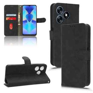 For TECNO Spark 10 Skin Feel Magnetic Flip Leather Phone Case(Black)