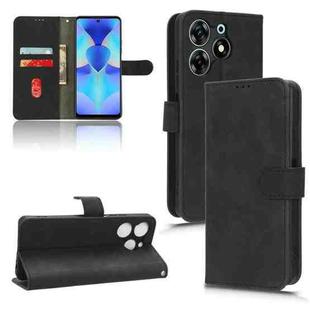 For TECNO Spark 10 Pro Skin Feel Magnetic Flip Leather Phone Case(Black)