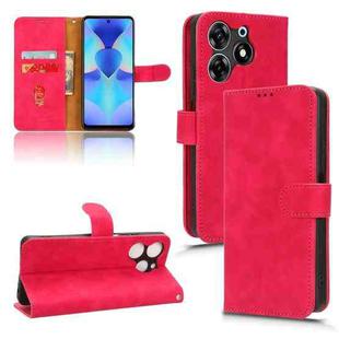 For TECNO Spark 10 Pro Skin Feel Magnetic Flip Leather Phone Case(Rose Red)