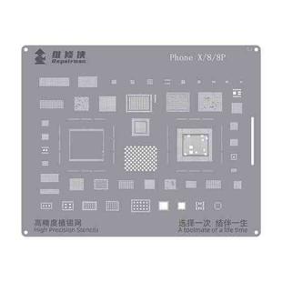 For iPhone 8 / 8 Plus / X Repairman High Precision Stencils CPU BGA iC Reballing Planting Tin Plate