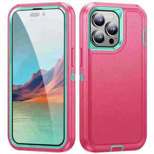 For iPhone 14 Pro Max Life Waterproof Rugged Phone Case(Pink + Blue)