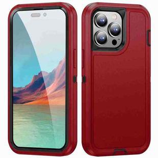 For iPhone 14 Pro Max Life Waterproof Rugged Phone Case(Red + Black)