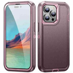 For iPhone 14 Pro Max Life Waterproof Rugged Phone Case(Purple + Pink)