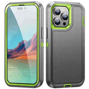 For iPhone 14 Pro Life Waterproof Rugged Phone Case(Grey + Green)