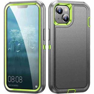 For iPhone 14 / 13 Life Waterproof Rugged Phone Case(Grey + Green)