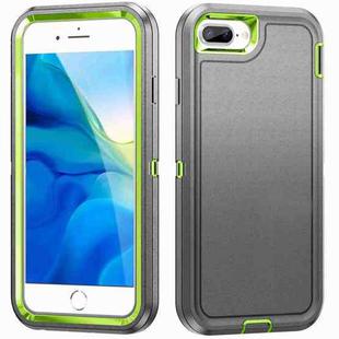 For iPhone 8 Plus / 7 Plus Life Waterproof Rugged Phone Case(Grey + Green)