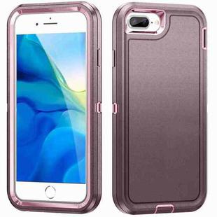For iPhone 8 Plus / 7 Plus Life Waterproof Rugged Phone Case(Purple + Pink)