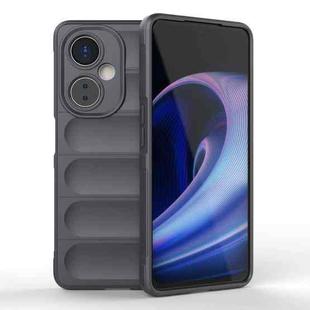 For OnePlus Nord CE 3 Magic Shield TPU + Flannel Phone Case(Dark Grey)