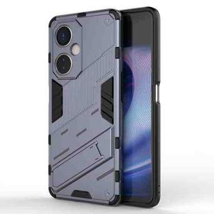 For OnePlus Nord CE 3 Punk Armor 2 in 1 PC + TPU Phone Case with Holder(Grey)