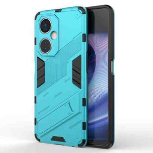 For OnePlus Nord CE 3 Punk Armor 2 in 1 PC + TPU Phone Case with Holder(Blue)