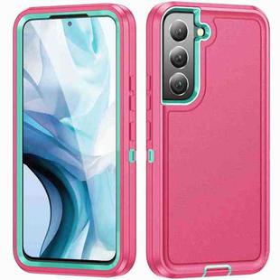 For Samsung Galaxy S22 5G Life Waterproof Rugged Phone Case(Pink + Blue)