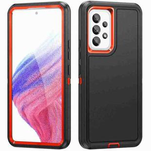 For Samsung Galaxy A53 Life Waterproof Rugged Phone Case(Black + Orange)