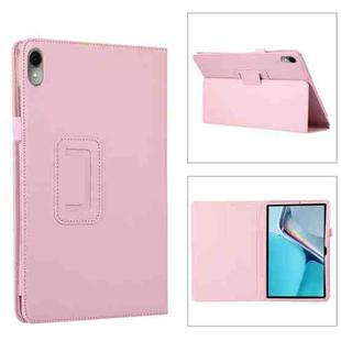 For Huawei MatePad 11 2023 Litchi Texture Leather Tablet Case with Holder(Pink)