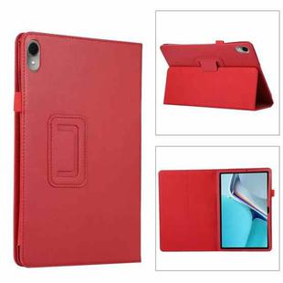 For Huawei MatePad 11 2023 Litchi Texture Leather Tablet Case with Holder(Red)