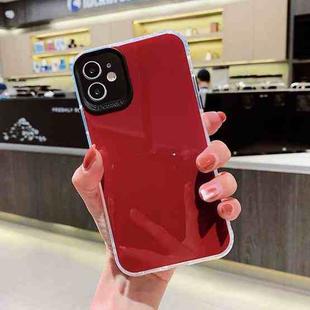 For iPhone 11 Fine Hole Series TPU + Acrylic Anti-fall Mirror Phone Protective Case(Wine Red)