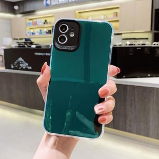 For iPhone 11 Pro Fine Hole Series TPU + Acrylic Anti-fall Mirror Phone Protective Case(Dark Green)