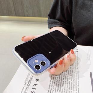 For iPhone 11 Pro Max Fine Hole Series TPU + Acrylic Anti-fall Mirror Phone Protective Case(Black Blue)