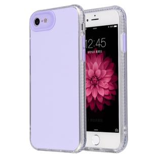 For iPhone SE 2022 / SE 2020 / 8 / 7 Fine Hole Series TPU + Acrylic Anti-fall Mirror Phone Protective Case(Light Purple)