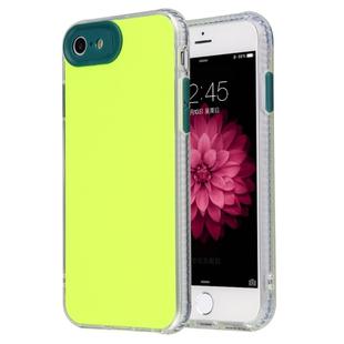 For iPhone SE 2022 / SE 2020 / 8 / 7 Fine Hole Series TPU + Acrylic Anti-fall Mirror Phone Protective Case(Fluorescent Green)