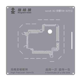 For Huawei Nova 6 5G / Honor V30 5G Repairman High Precision Stencils CPU BGA iC Reballing Planting Tin Plate