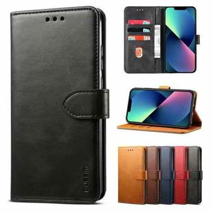 For iPhone 14 Plus GUSSIM Horizontal Flip Leather Phone Case(Black)