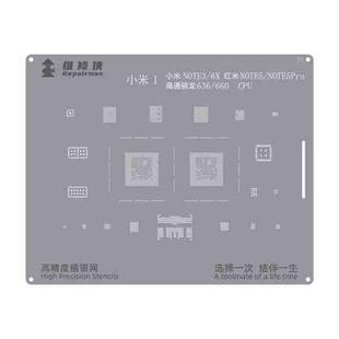 For Xiaomi Series Snapdragon 636/660 Repairman High Precision Stencils CPU BGA iC Reballing Planting Tin Plate