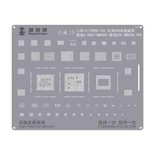 For Xiaomi Series Snapdragon 870 Repairman High Precision Stencils CPU BGA iC Reballing Planting Tin Plate