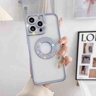 For iPhone 14 Pro Electroplated Diamond Phone Case(Sierra Blue)