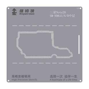 For Samsung Galaxy SM-N981U Repairman High Precision Stencils CPU BGA iC Reballing Planting Tin Plate