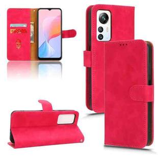 For Blackview A85 Skin Feel Magnetic Flip Leather Phone Case(Rose Red)