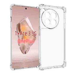 For OnePlus Ace 3 Shockproof Non-slip Thickening TPU Phone Case(Transparent)