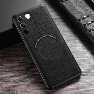 For vivo S16 Cloth Texture PU MagSafe Magnetic Phone Case(Black)