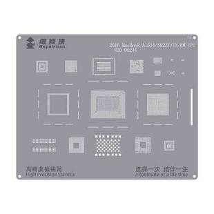 For MacBook A1534 / SR2ZY Repairman High Precision Stencils CPU BGA iC Reballing Planting Tin Plate