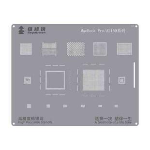 For MacBook Pro A2159 Repairman High Precision Stencils CPU BGA iC Reballing Planting Tin Plate