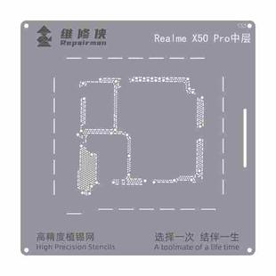 For Realme X50 Pro Repairman High Precision Stencils CPU BGA iC Reballing Planting Tin Plate