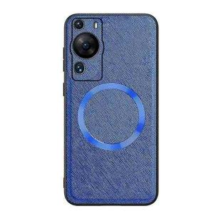 For Huawei P60 / P60 Pro CD Texture Magsafe Magnetic Suction Phone Case(Blue)