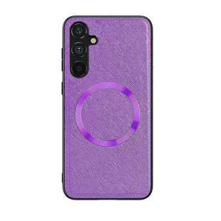 For Samsung Galaxy A54 CD Texture Magsafe Magnetic Suction Phone Case(Purple)