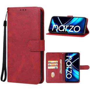 For Realme narzo N55 Leather Phone Case(Red)