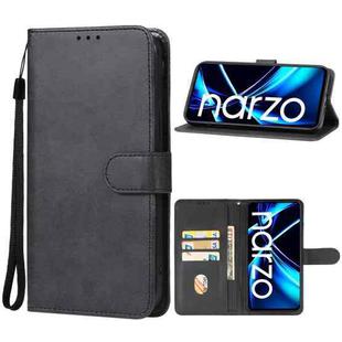 For Realme narzo N55 Leather Phone Case(Black)