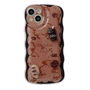 For iPhone 14 Pro Wave 3D Chocolate Phone Case