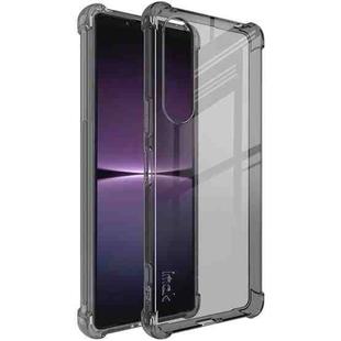 For Sony Xperia 1 V imak Shockproof Airbag TPU Phone Case(Transparent Black)