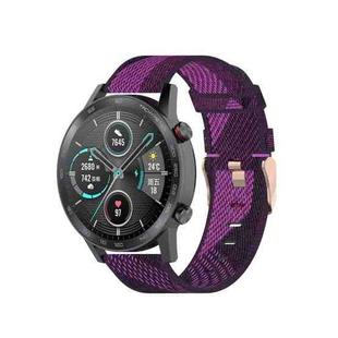 For Honor Watch GS 3i 22mm Nylon Woven Watch Band(Purple)