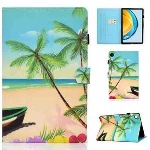 For Huawei Matepad SE 10.4 2022 Colored Drawing Stitching Flip Leather Tablet Case(Beach)
