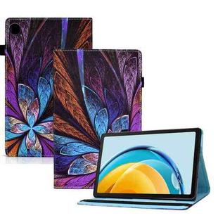 For Huawei Matepad SE 10.4 2022 Colored Drawing Stitching Elastic Band Leather Tablet Case(Colorful Flower)