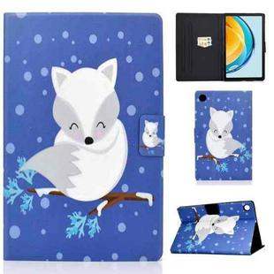 For Huawei Matepad SE 10.4 2022 Electric Pressed Colored Drawing Leather Tablet Case(Arctic Fox)