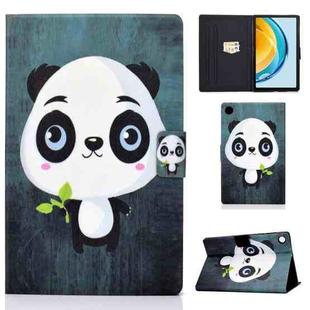For Huawei Matepad SE 10.4 2022 Electric Pressed Colored Drawing Leather Tablet Case(Panda)