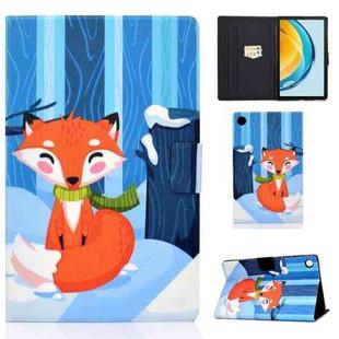 For Huawei Matepad SE 10.4 2022 Electric Pressed Colored Drawing Leather Tablet Case(Fox)