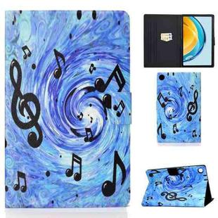 For Huawei Matepad SE 10.4 2022 Electric Pressed Colored Drawing Leather Tablet Case(Sheet Music)